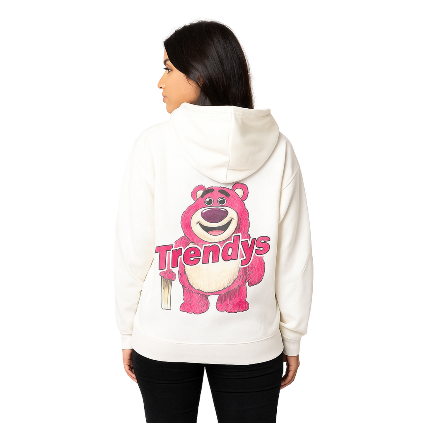 Unisex Off-White Trendys Hoodie with Back Print