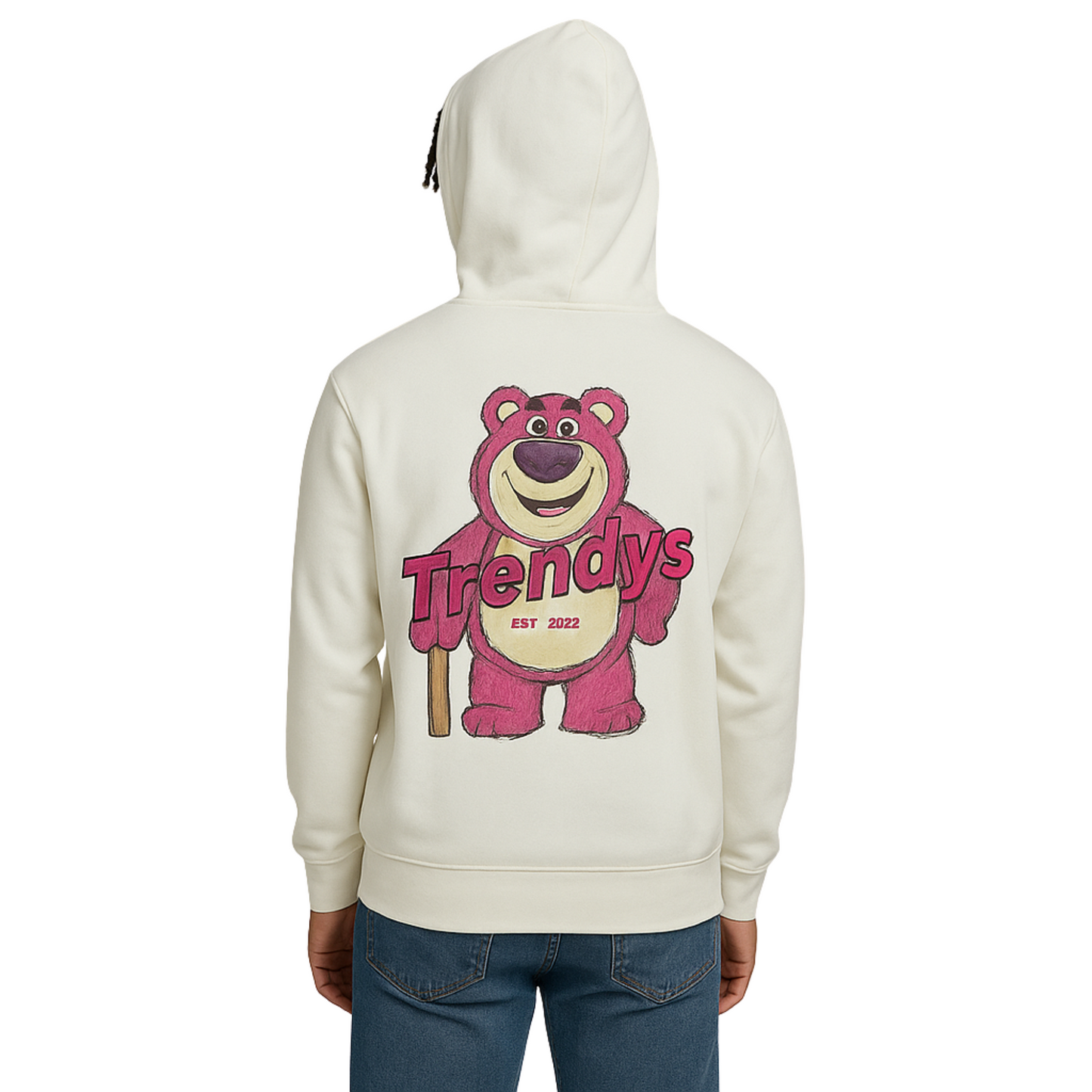 Unisex Off-White Trendys Hoodie with Back Print