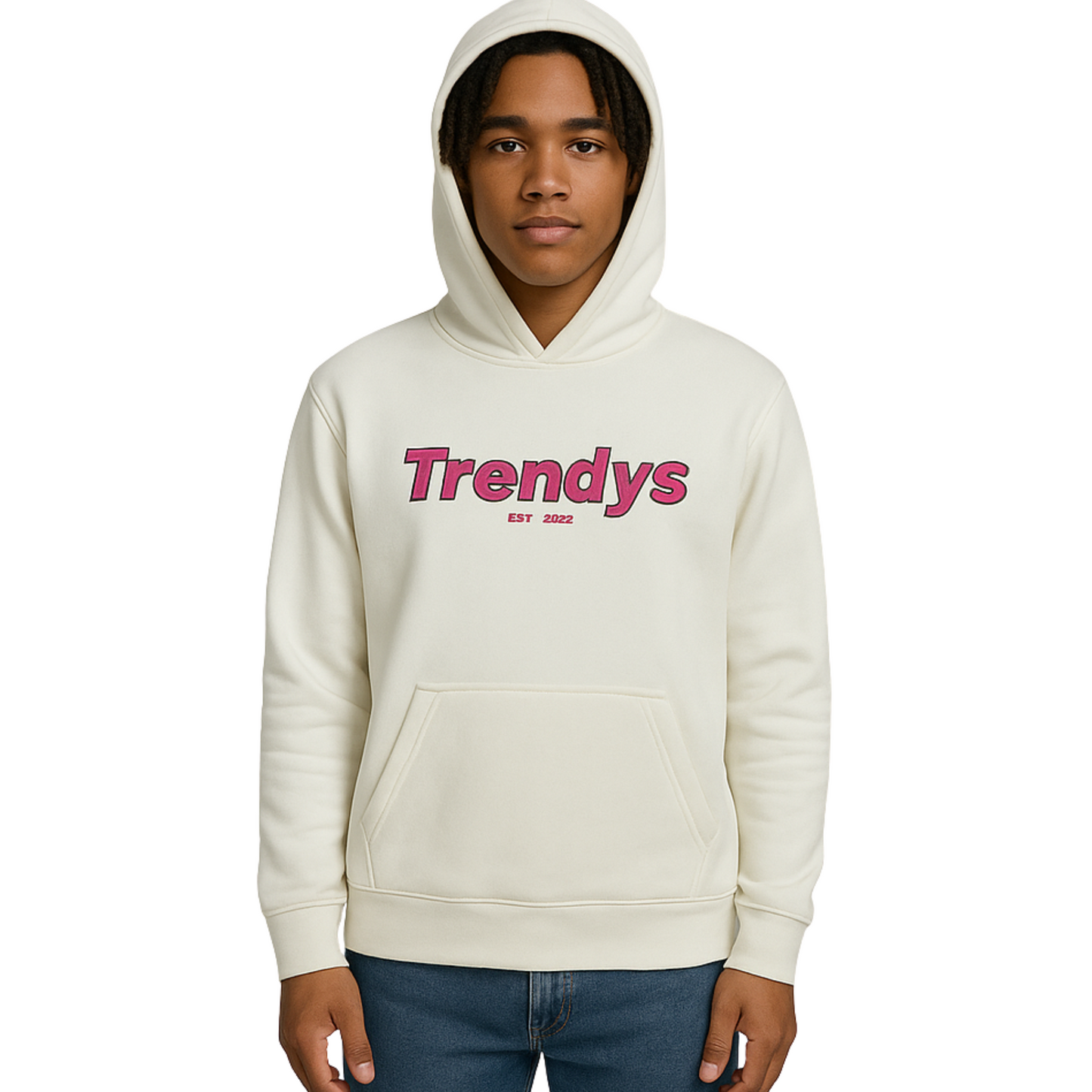 Unisex Off-White Trendys Hoodie with Back Print