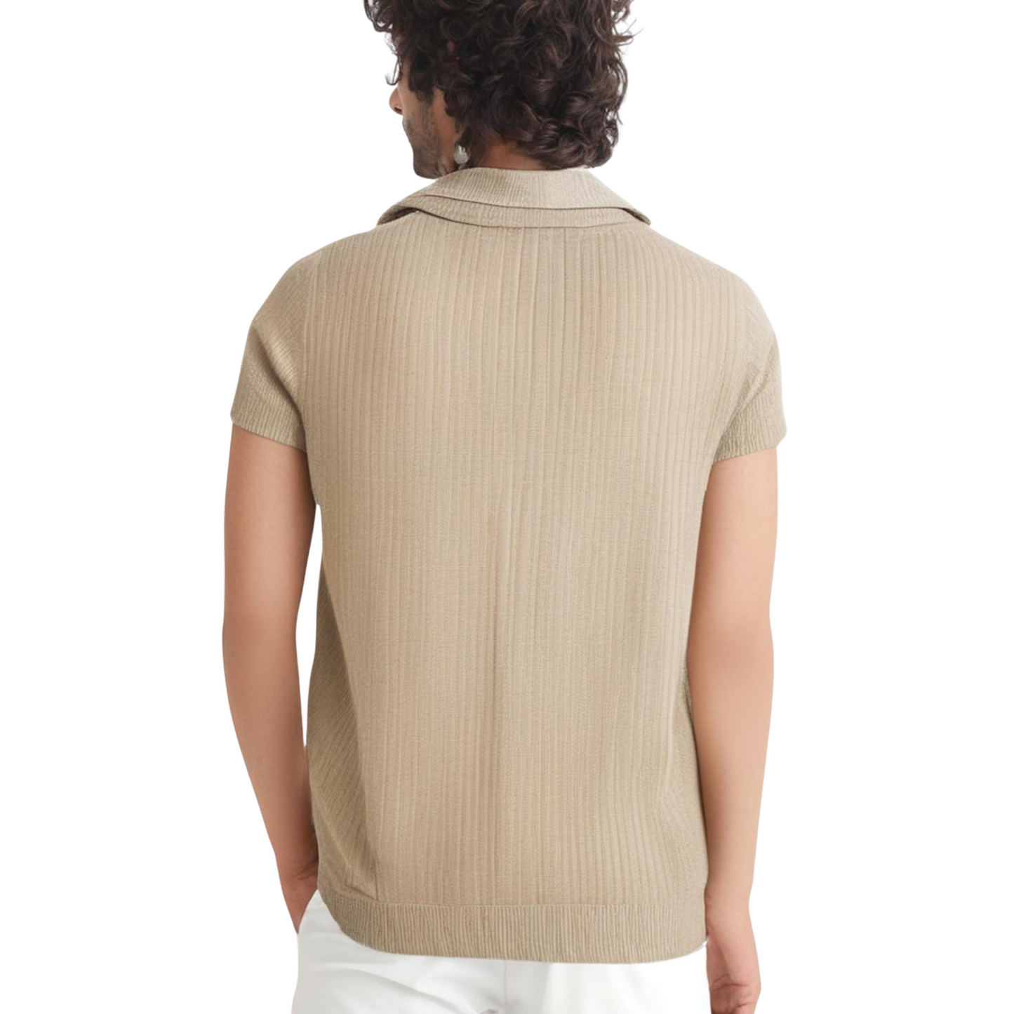 Knitted Solid T-Shirt