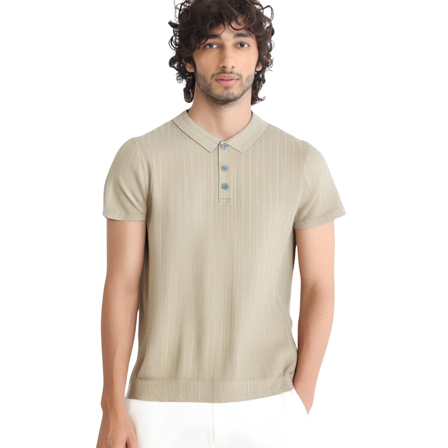 Knitted Solid T-Shirt