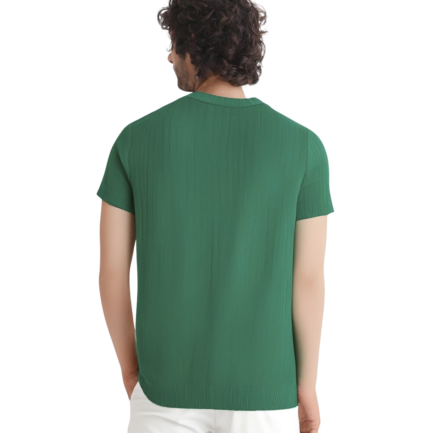 Knitted Solid T-Shirt