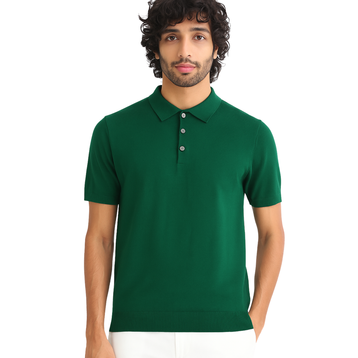 Knitted Solid T-Shirt