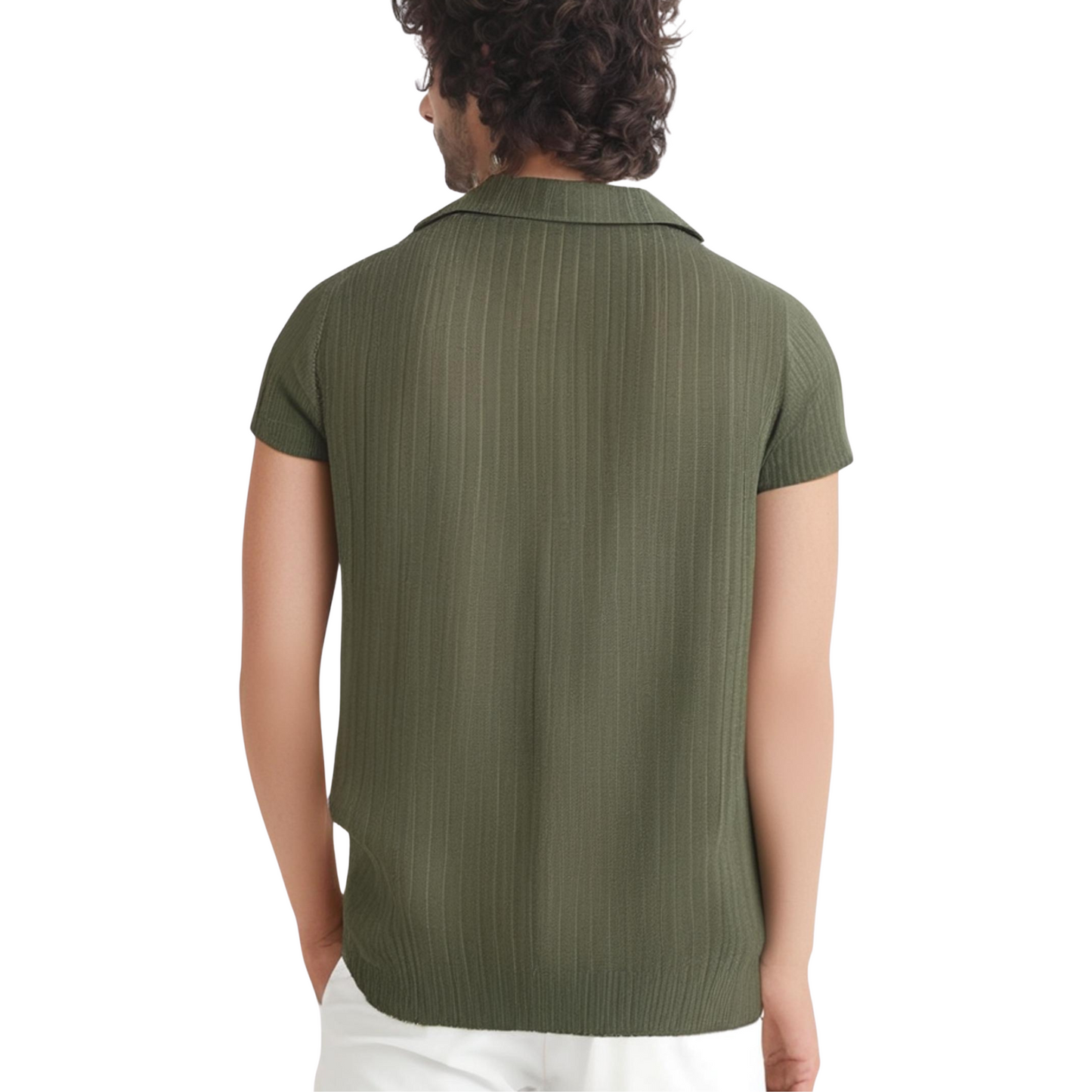 Knitted Solid T-Shirt